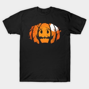 Vintage Spooky Halloween Pumpkin Forest Night T-Shirt